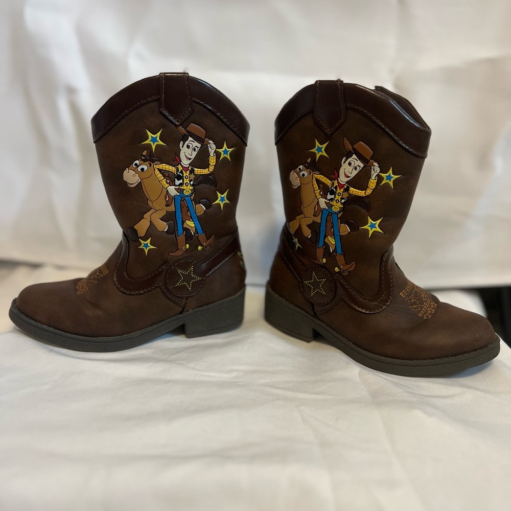 Boys toy story woody, cowboy boots size 8